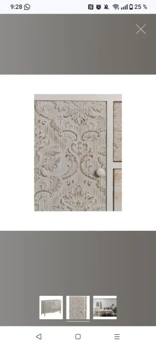 Cómoda de madera blanca y marrón NUEVA
