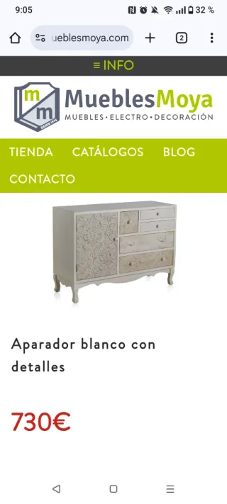 Cómoda de madera blanca y marrón NUEVA