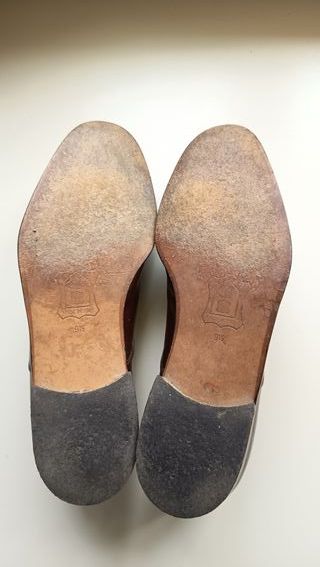 Mocassini Vintage Piuma Pelle Marrone 43.5