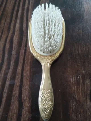 Juego de tocador vintage dorado