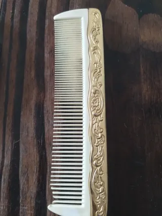 Juego de tocador vintage dorado