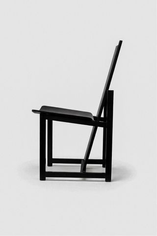 4 Sillas Posmodernas Madera Negras 1990s