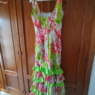 Traje de flamenca con estampado.