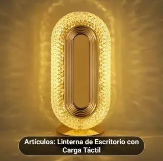 Linterna Escritorio Táctil Dorada