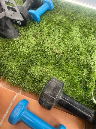 Mancuernas Decathlon Negras y azules