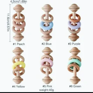 Sonajeros Madera y Silicona