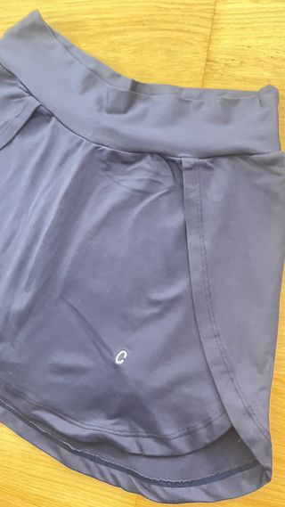 Falda pantalón azul gris deportiva