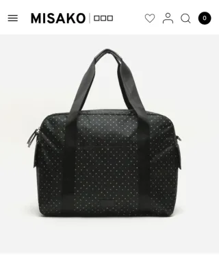 Bolsa de viaje Misako negra con estampado