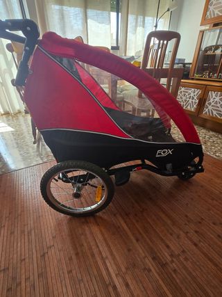Carro/Remolque Bicicleta Niño Rojo