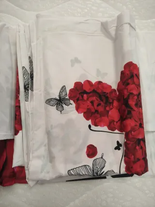 Funda Nórdica Mariposas Blancas y Negras