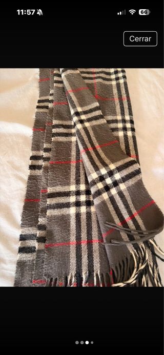 Bufanda de lana a cuadros