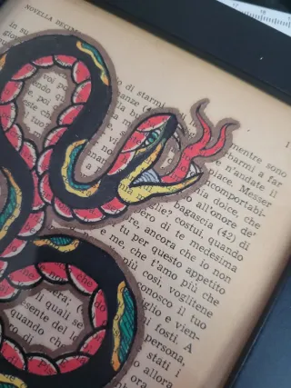 Quadro tattoo serpente
