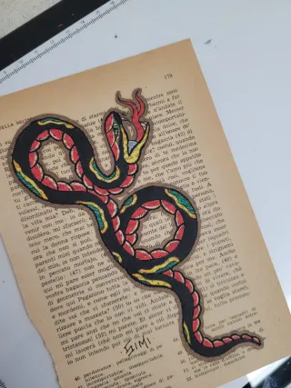 Quadro tattoo serpente