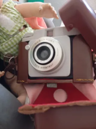 Cámara Agfa Analógica Marrón y Blanca