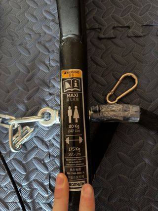 Rack Decathlon + barra, poleas y accesorios
