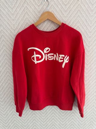 Sudadera Disney Roja Mujer