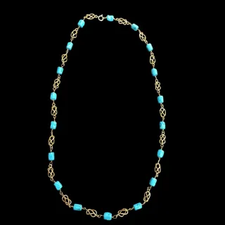 Gargantilla Goldfilled Turquesa