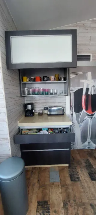 Cocina modular madera y metal