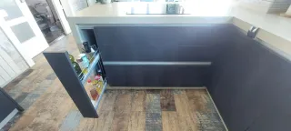 Cocina modular madera y metal