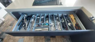 Cocina modular madera y metal