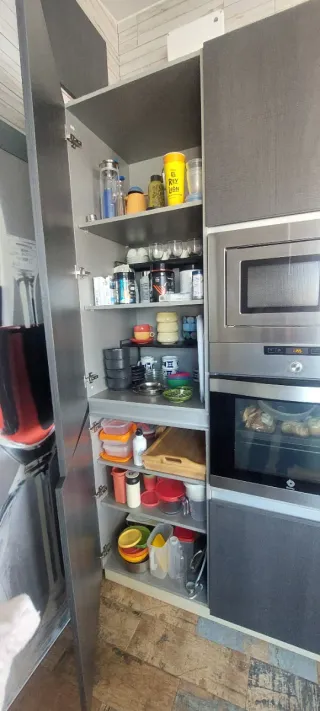 Cocina modular madera y metal