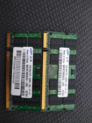 Samsung  1GB DDR2 PC2 667MHz RAM x2
