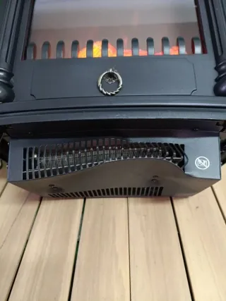 Chimenea eléctrica negra 1950 W, 37 x 23 x 51 cm