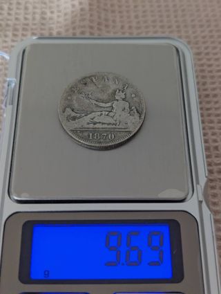 Monedas 1-2 Pesetas Plata S.XIX (4 uds)