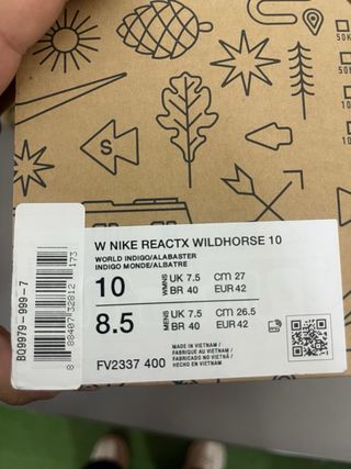 Nike ReactX Wildhorse 10 Uomo Taglia 42 Nuove