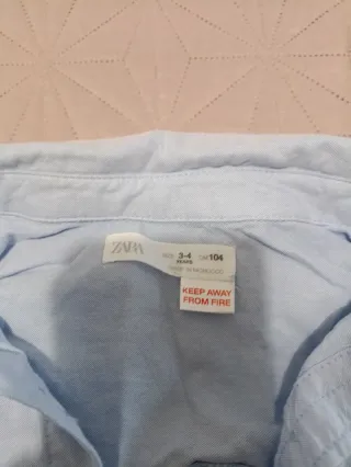 Camisa Zara Niña Azul