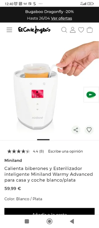 Miniland Calienta biberones y esterilizador