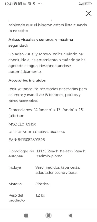 Miniland Calienta biberones y esterilizador