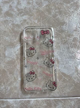 Funda iPhone 13 Hello Kitty Transparente