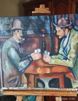 Cuadro al óleo Los Jugadores de Cartas
