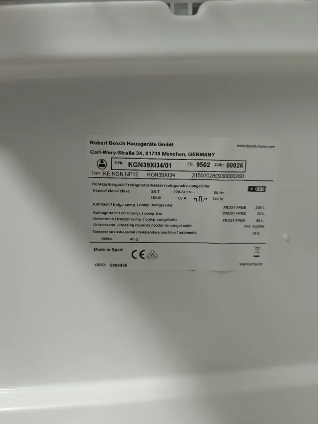 Frigorífico Bosch Inoxidable No Frost