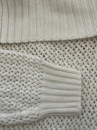 Jersey beige cuello barco