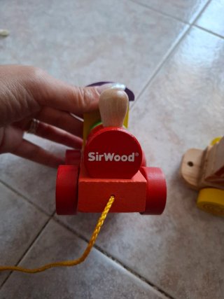 Trenino in legno colorato Sirwood