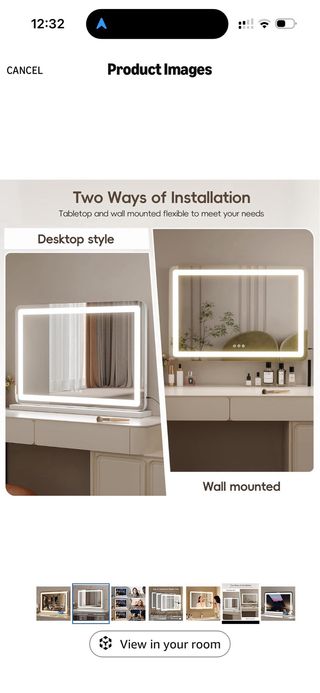 Espejo LED Moderno con Luz Regulable