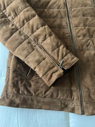 Cazadora ante marrón Massimo Dutti Hombre