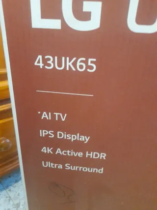 TV LG UHD 4K HDR 108cm ThinQ AI