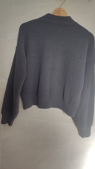 Jersey Hollister Gris Mujer