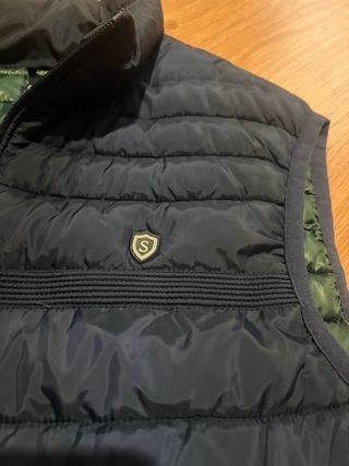 Chaleco acolchado hombre azul y verde