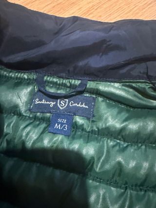 Chaleco acolchado hombre azul y verde