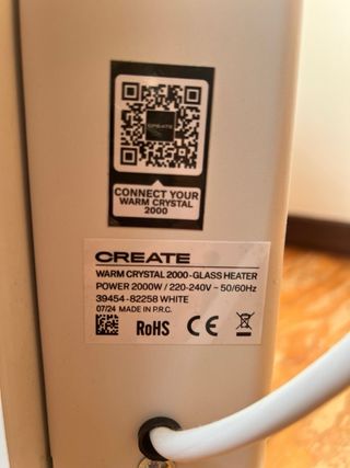 Radiador Eléctrico Cristal Blanco