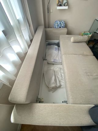 Sofá cama matrimonio con arcón