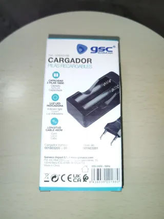 Cargador Baterías Recargables 18650