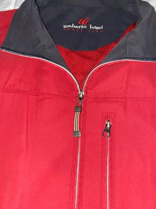 Chaqueta Cortavientos Umberto Bossi Roja Hombre