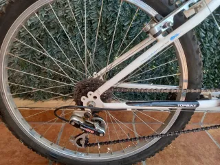 Bicicleta juvenil Topbike morada y blanca