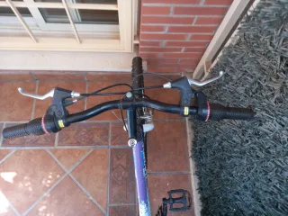 Bicicleta juvenil Topbike morada y blanca