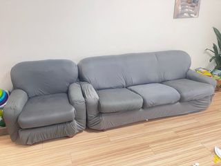 Conjunto Sofá 3 Plazas + 2 Sillón Verde